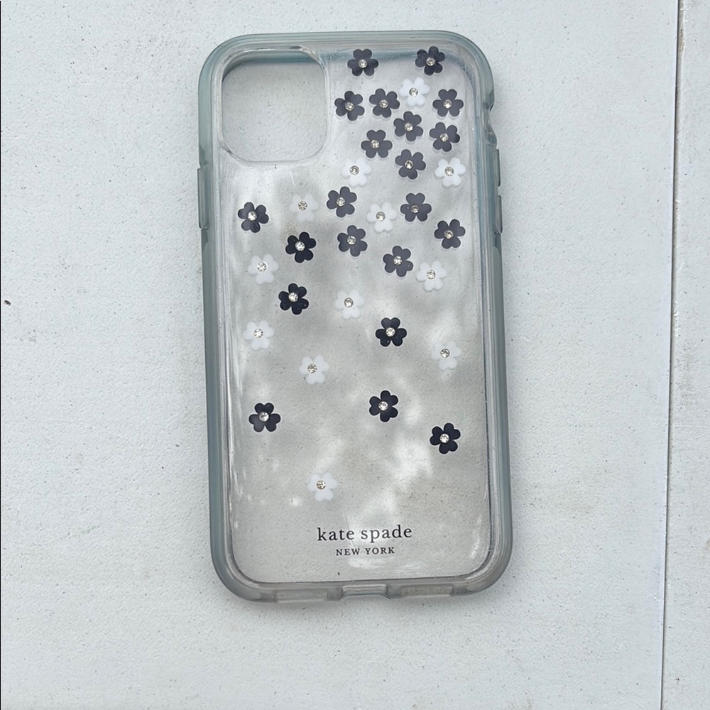 Kate Spade Black and White Floral Phone Case
